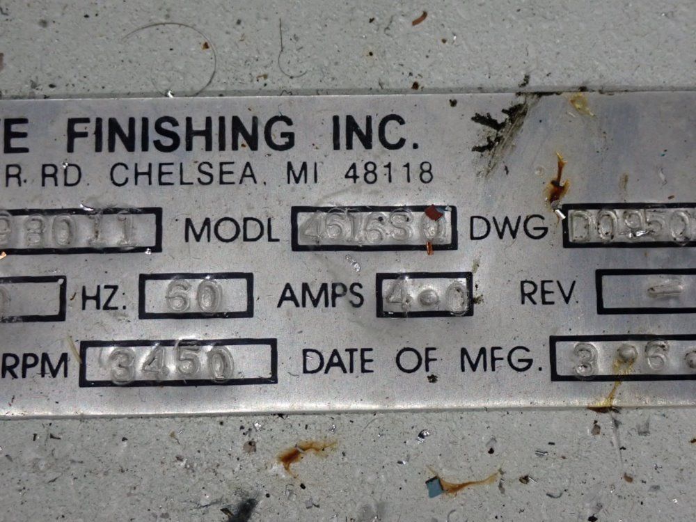 Abrasive Finishing Inc Burr Bench Abrasive Machine