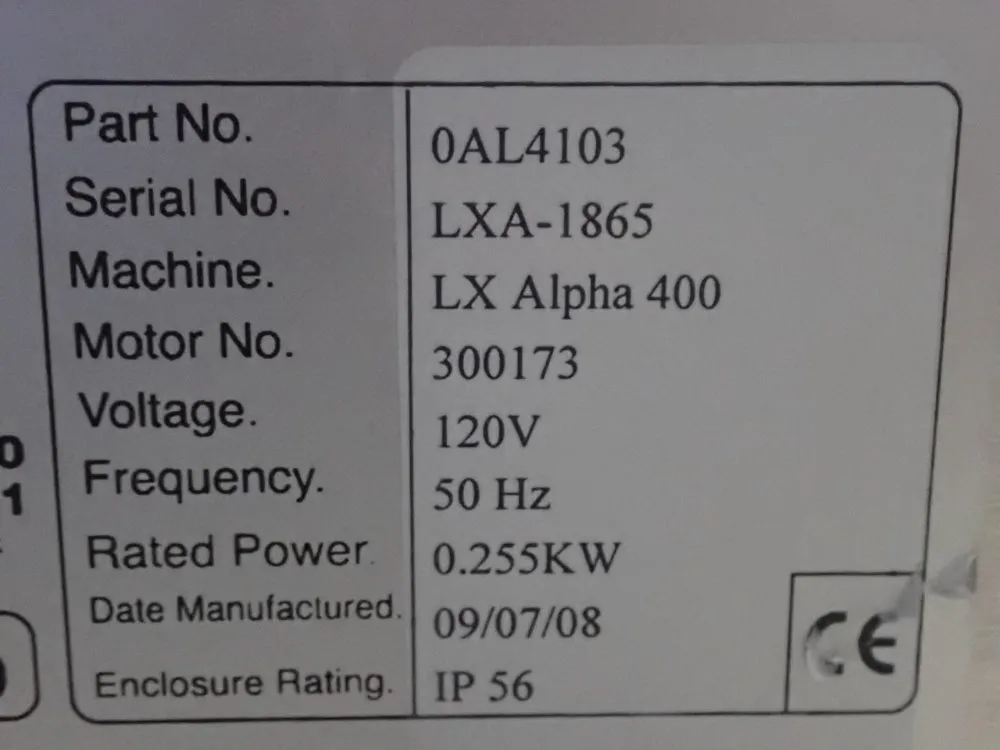 Laserex 0.255kw Fume Extraction System - Lxa Alpha 400