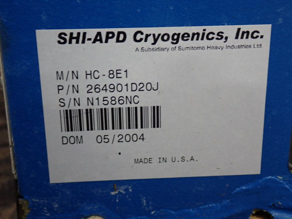 Shi-apd/cryogenics Inc Recirculating Water Chiiler