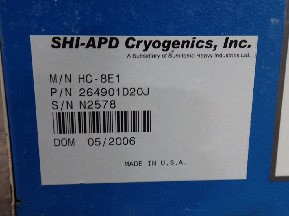 Shi-apd/cryogenics Inc Recirculating Water Chiiler