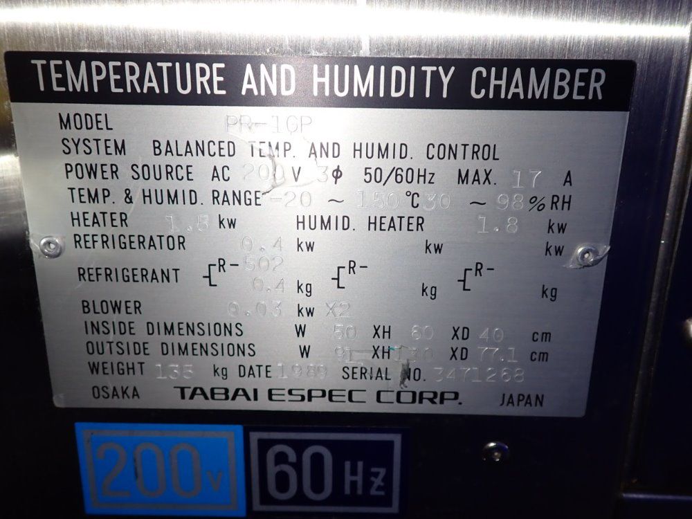 Tabal Environmental Chamber