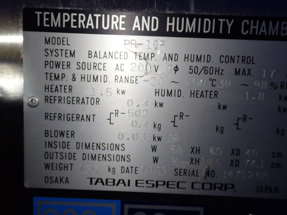 Tabal Environmental Chamber