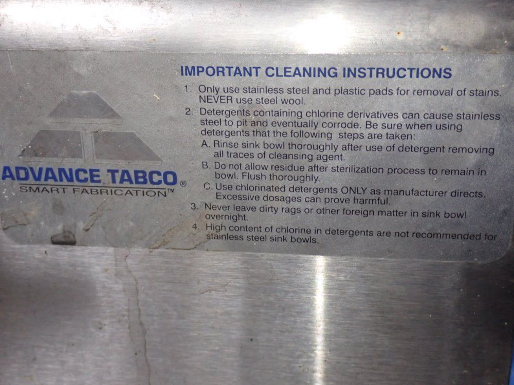 Advance Tabco S/s Sink