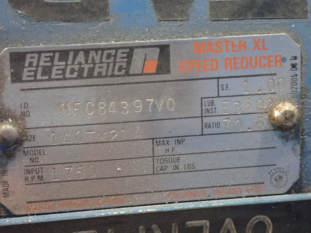 Reliance Electric Co. 1.5 Hp Gear Drive