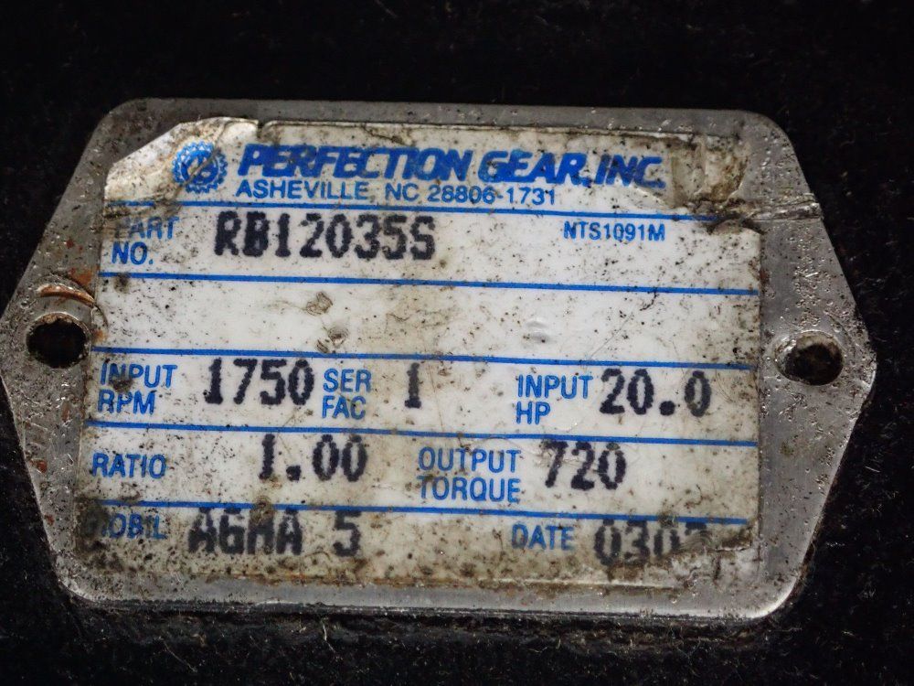 Perfection Gear Inc. Ratio 1.00:1 Gear Reducer - Rb12035s