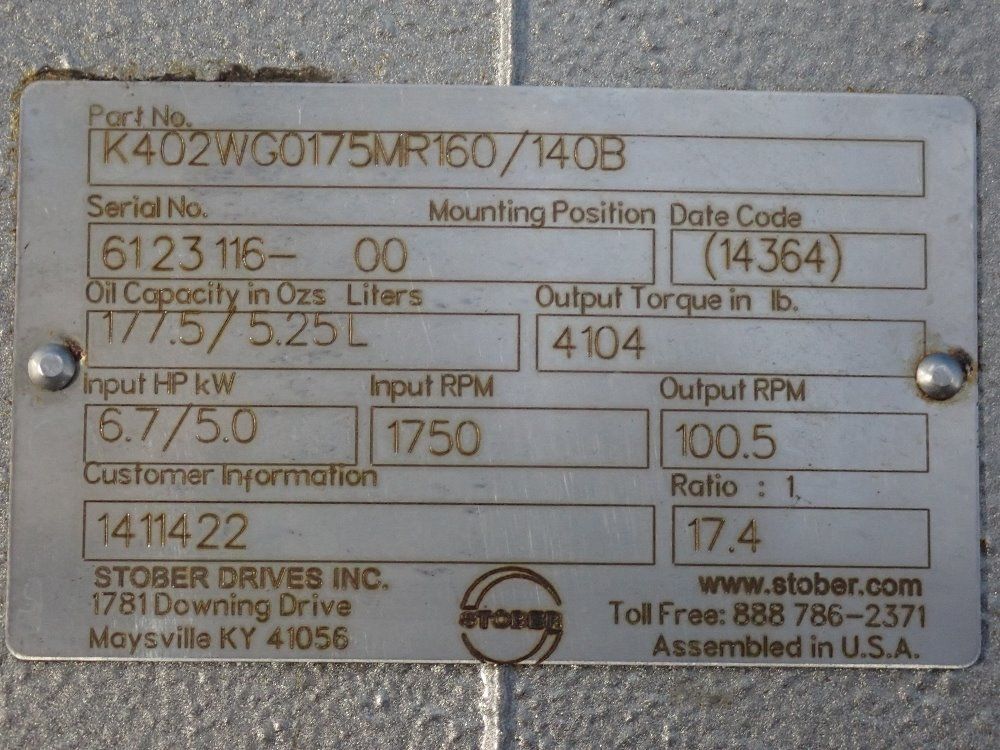 Stober Gearbox Reducer - K402wg0175mr160/140b