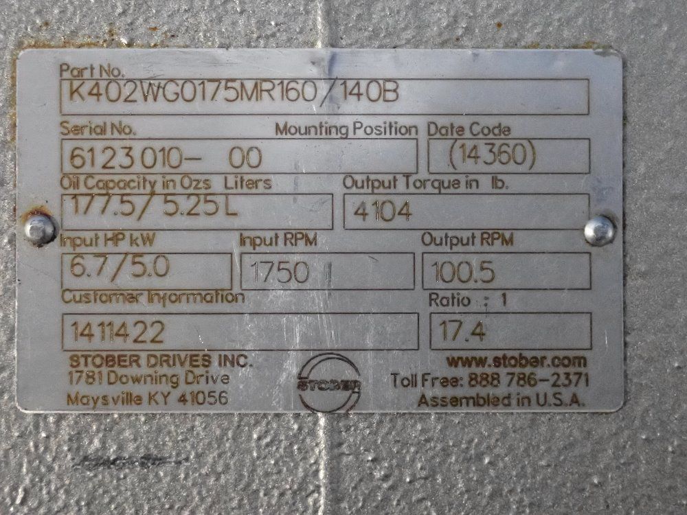 Stober Gearbox Reducer - K402wg0175mr160/140b