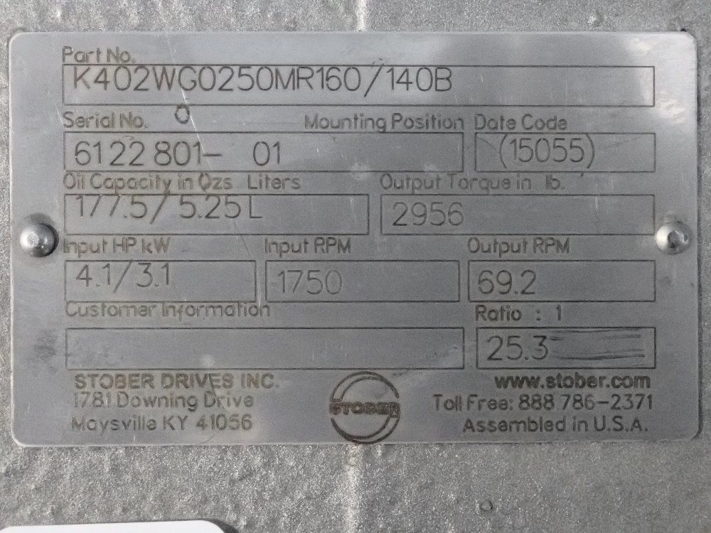 Stober Gearbox Reducer - K402wg0250mr160/140b