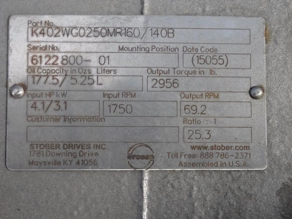 Stober Gearbox Reducer - K402wg0250mr160/140b