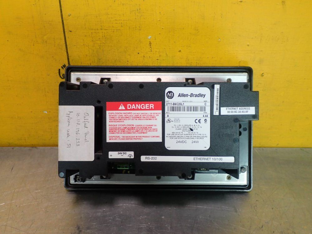 Allen-bradley 2711-b6c20l1 User Interface Damaged - 2711-b6c20l1