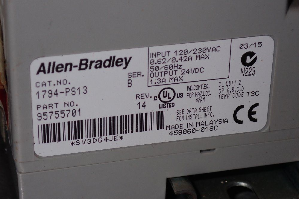 Allen-bradley 0.62/0.42amps Push Button Station - 1794-ps13/d575501