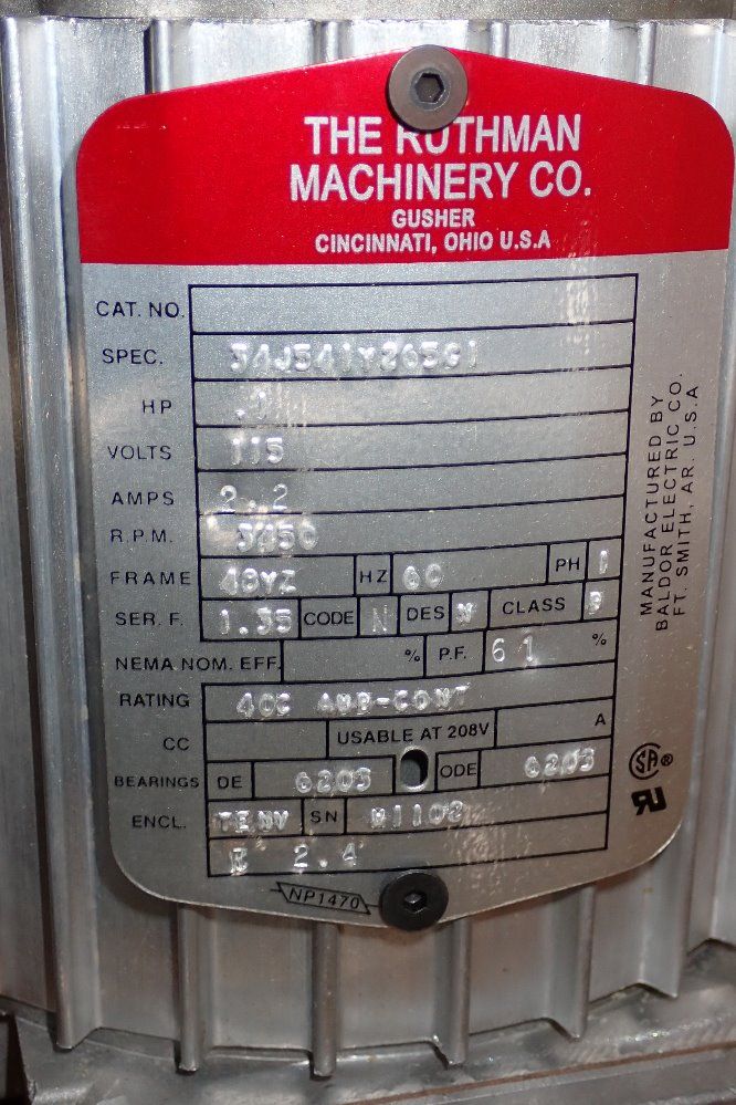 Gusher Pump 0.1 Hp Motor - 34j541426561