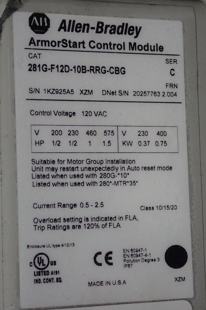 Allen-bradley 100 Amps Start Base - 280gfn-10rg