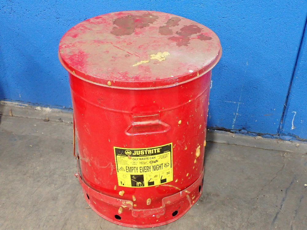 Justrite 21 Gallons Oily Waste Can - 09700 Red
