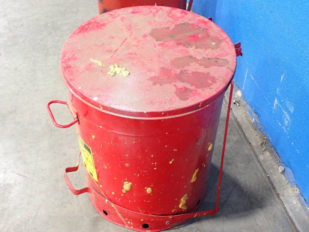 Justrite 21 Gallons Oily Waste Can - 09700 Red