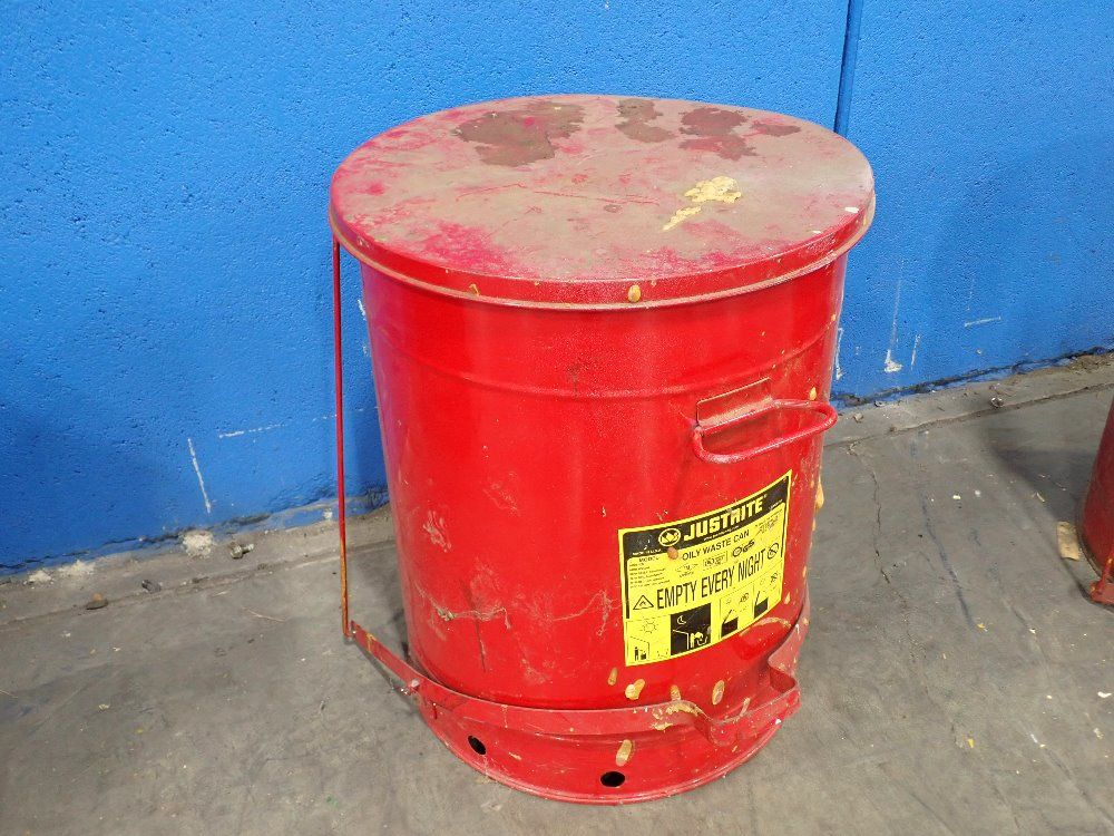 Justrite 21 Gallons Oily Waste Can - 09700 Red