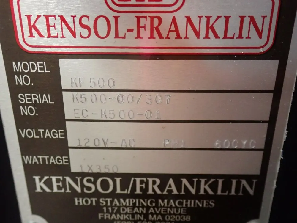 Kensol-franklin Hot Stamper - Kf500