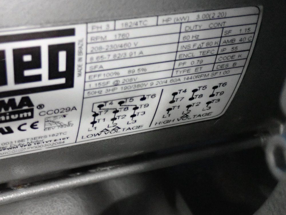 Tuthill 3 Hp Vacuum Pump - Kwa63