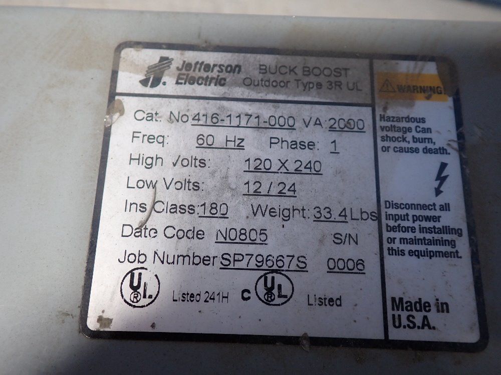 Jefferson Electric Transformer - 416-1171-000