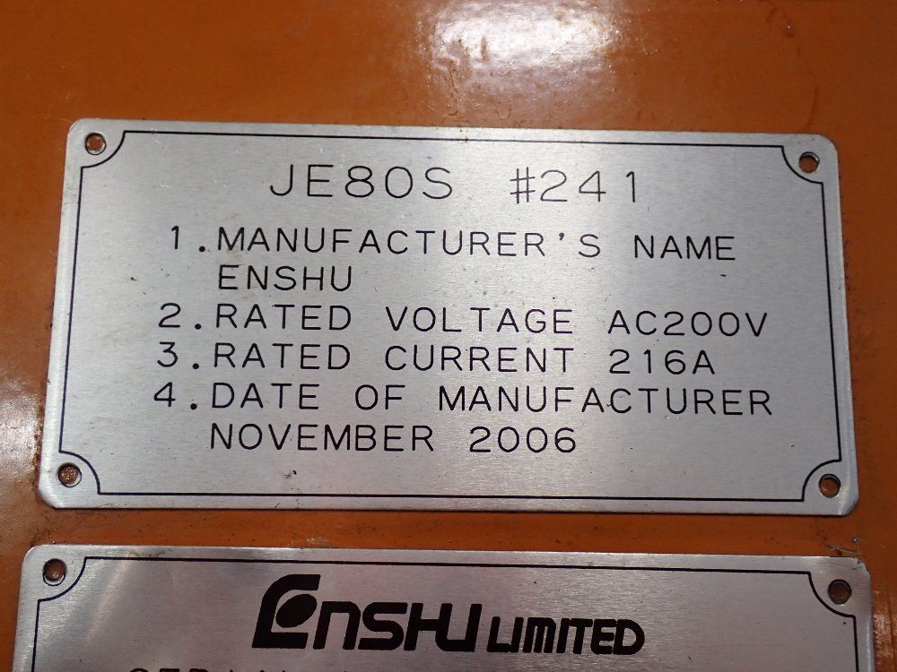 Enshu Cnc Horizontal Machining Center - Je805