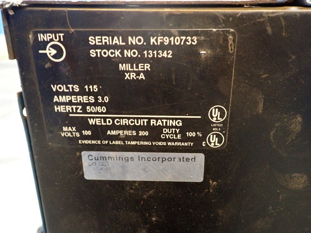 Miller 11.5kw Welder - Millermatic 350p Aluminum