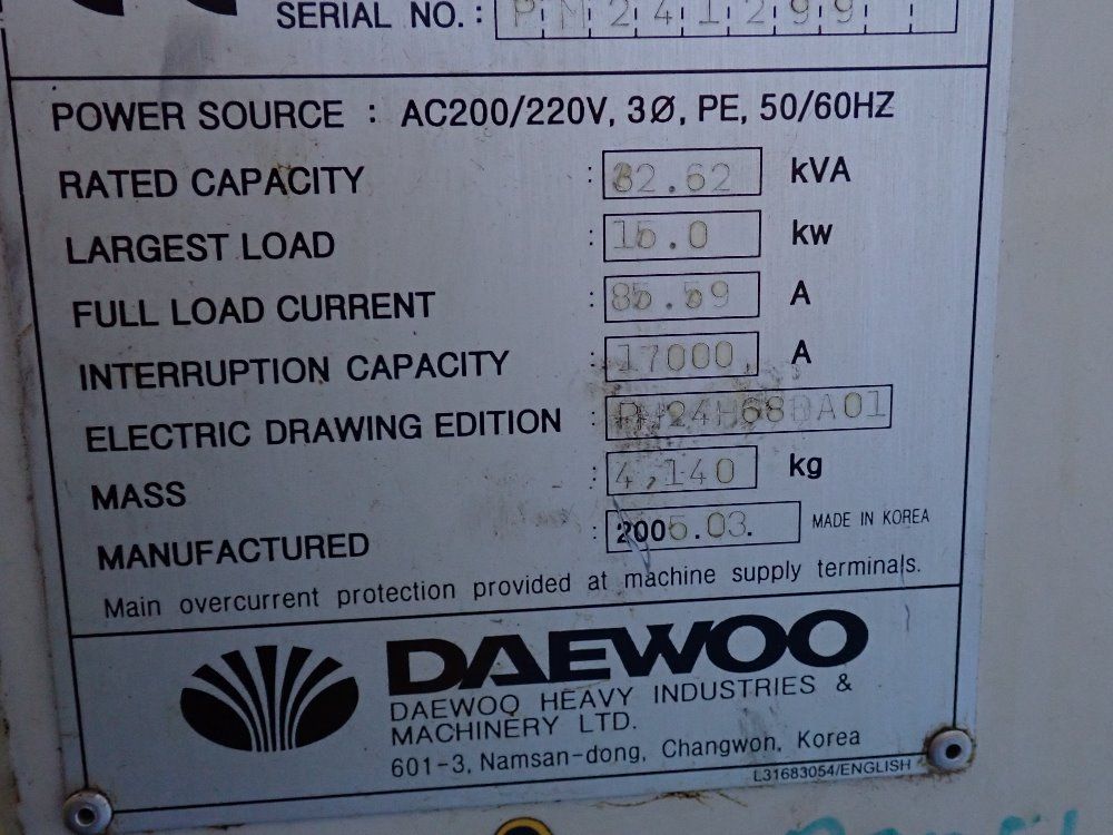 Daewoo Cnc Lathe - Puma 240b