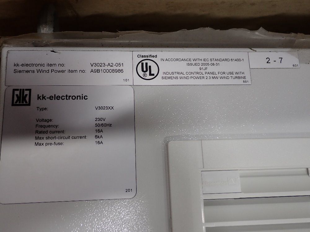 Siemens Gamesa Control Panel - A9b10008986