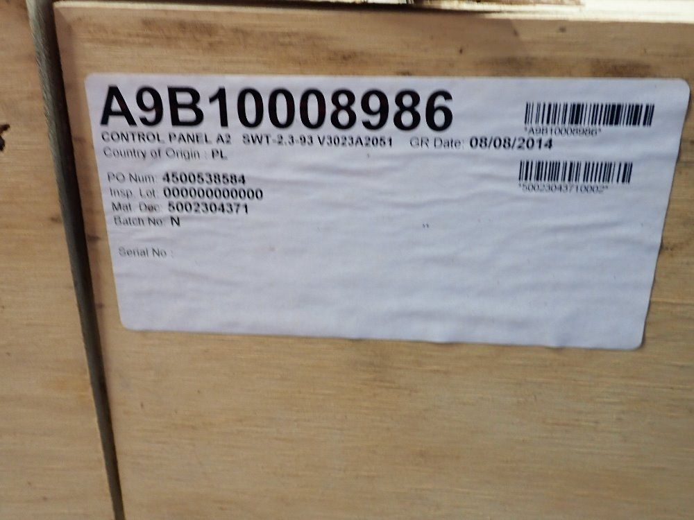 Siemens Gamesa Control Panel - A9b10008986