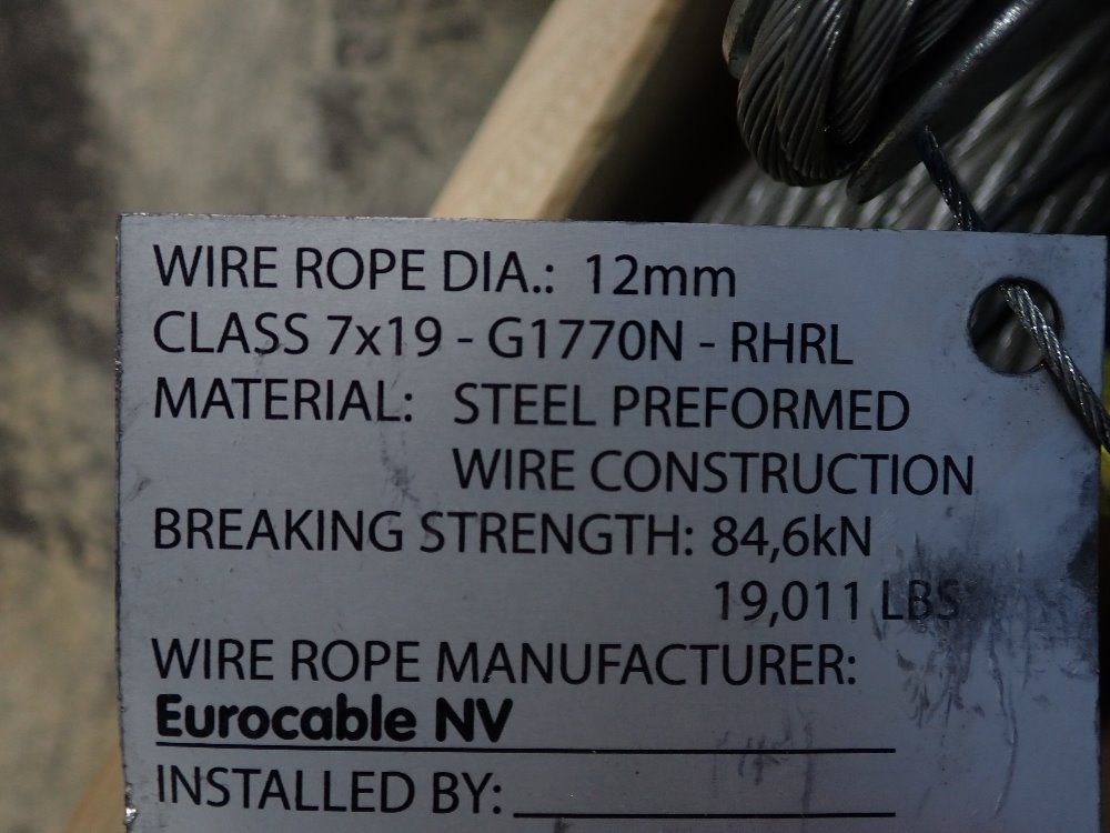 Eurocable Nv 12mm Wire Rope