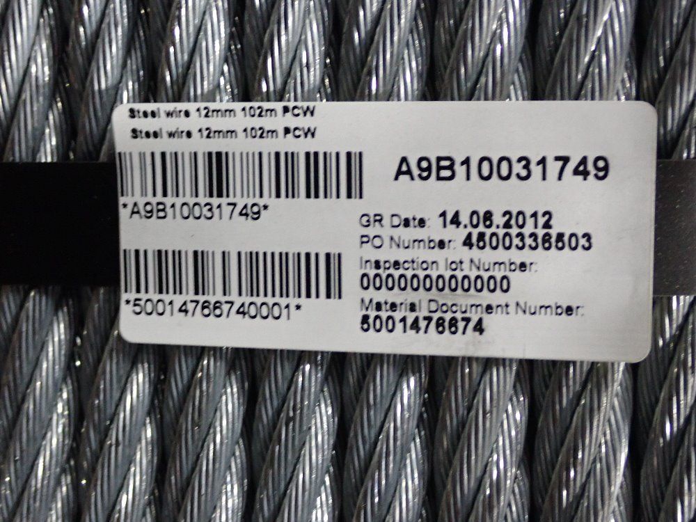 Eurocable Nv 12mm Wire Rope