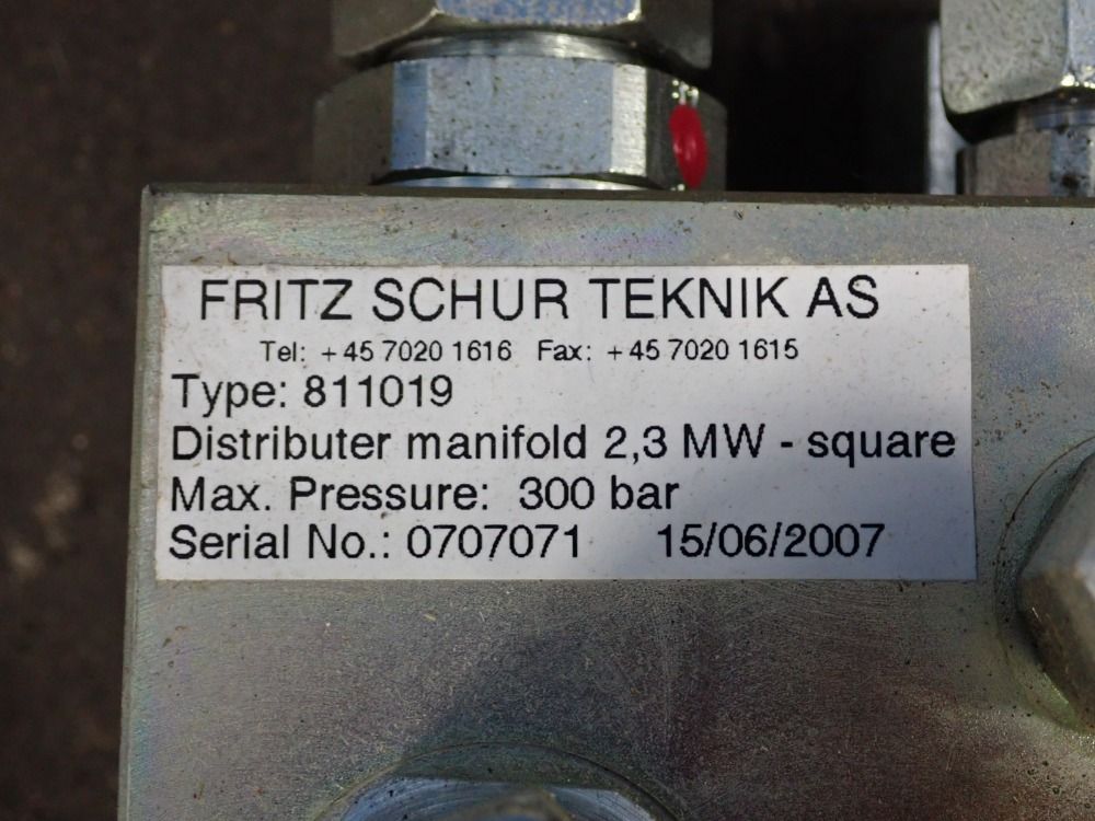 Fritz Schur Teknik 300bar Distributer Manifold - 811019