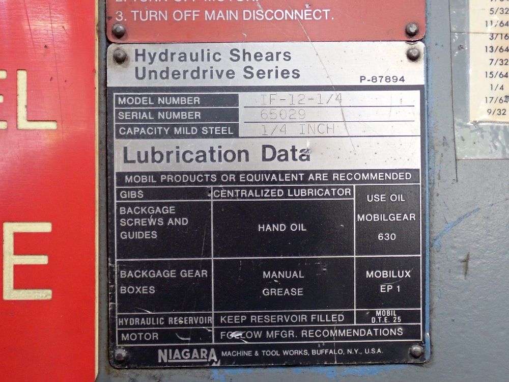 Niagara 1/4" X 156" Shear - If-12-1/4