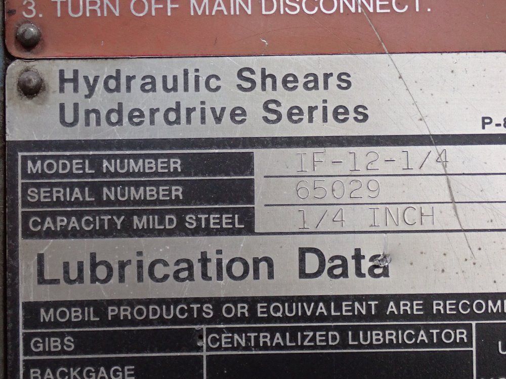 Niagara 1/4" X 156" Shear - If-12-1/4