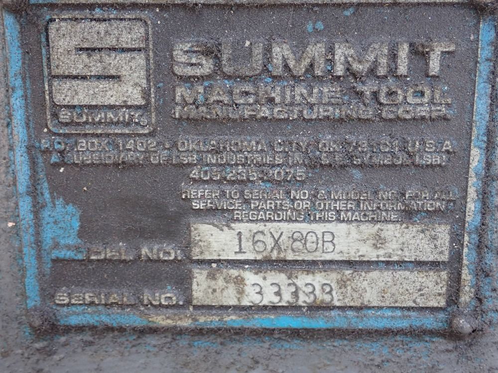 Summit 108x20 Lathe - 16x80b