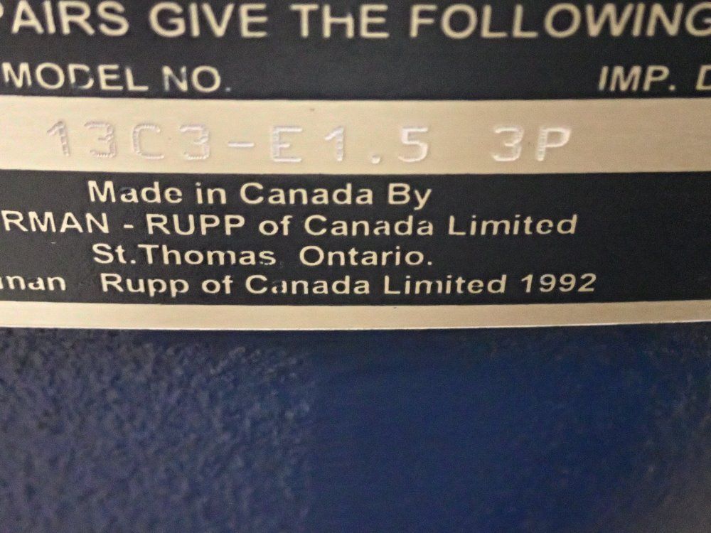 Gorman-rupp Pump - 13c3-e15 3p