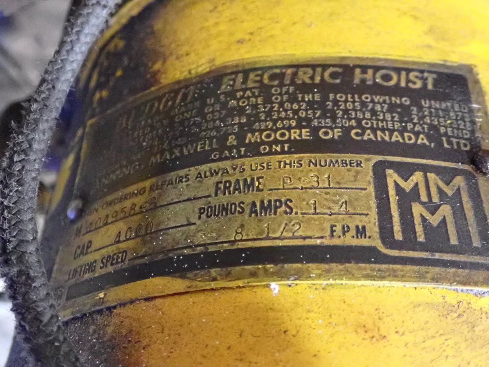 Budgit 4000 Lbs Electric Hoist - 404958-6