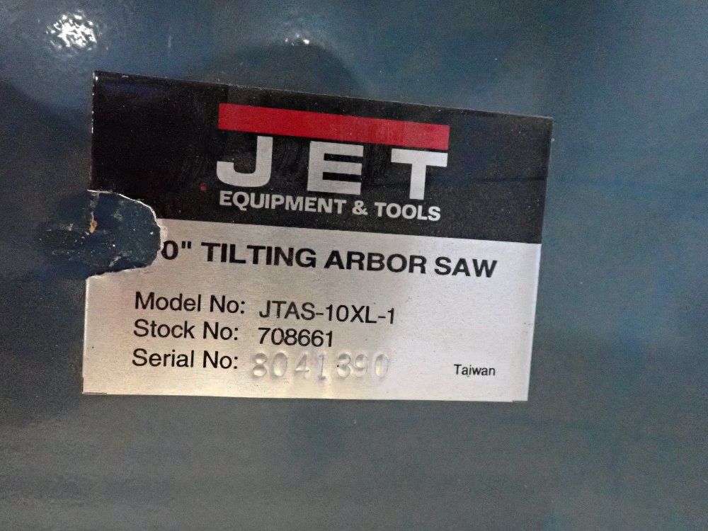 Jet Tilting Arbor Saw