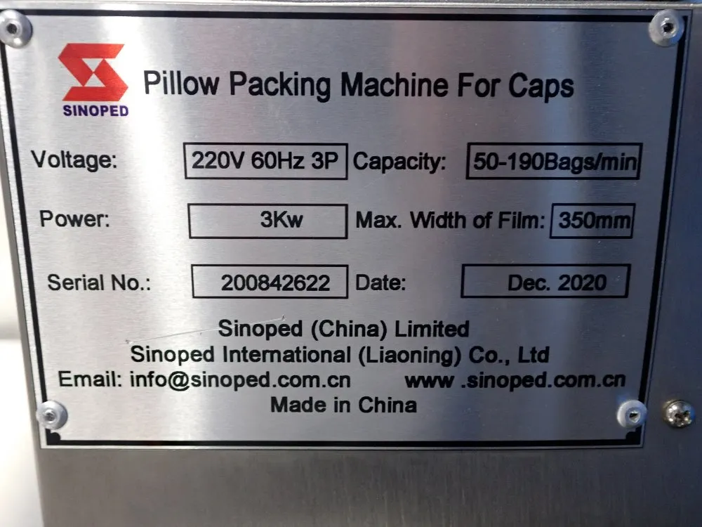 Sinoped Pillow Packing Machine - 0xd-280
