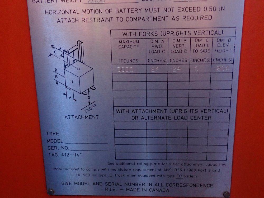 Raymond 3000 Lbs Electric Lift - 20i-r30tt