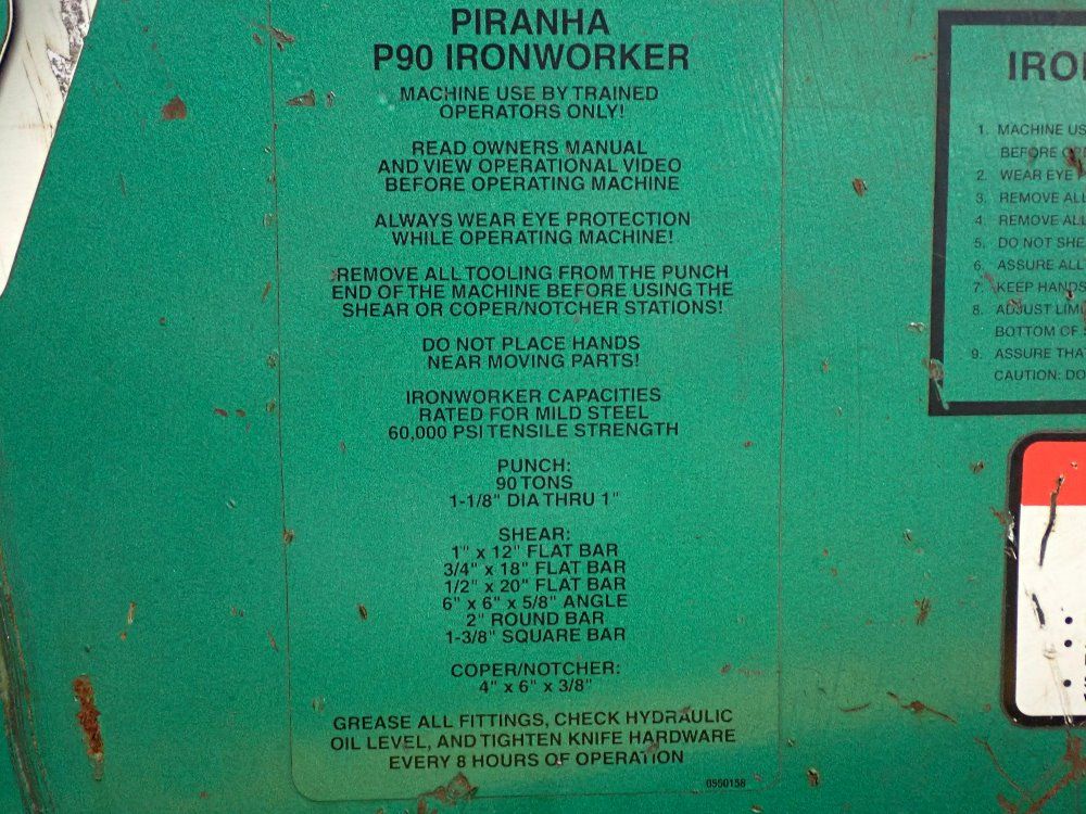 Piranha 90 Ton Ironworker - P90