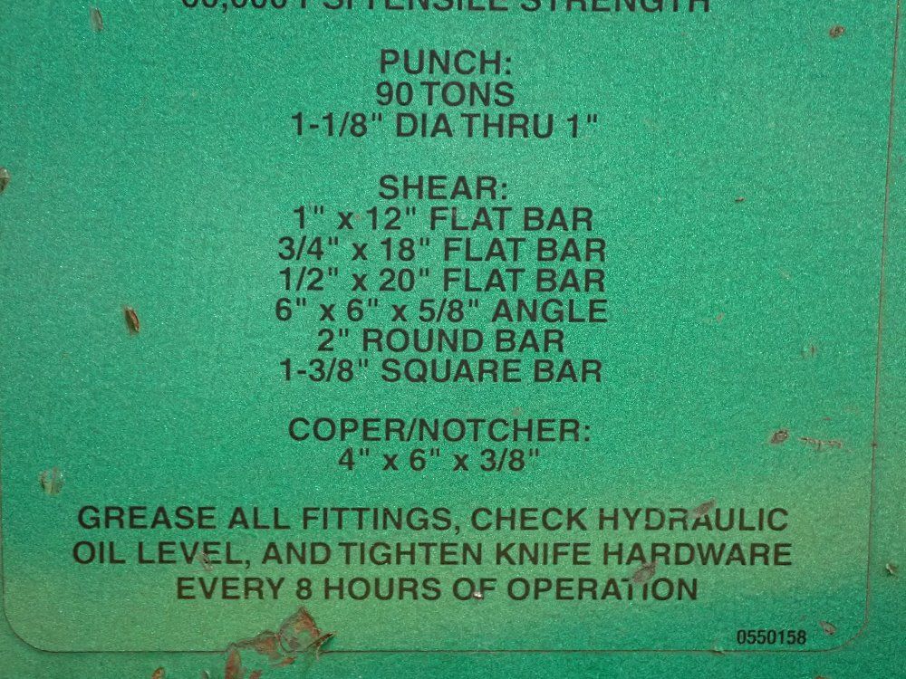 Piranha 90 Ton Ironworker - P90