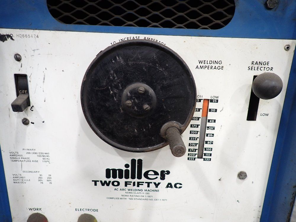 Miller Welder - 250 Ac