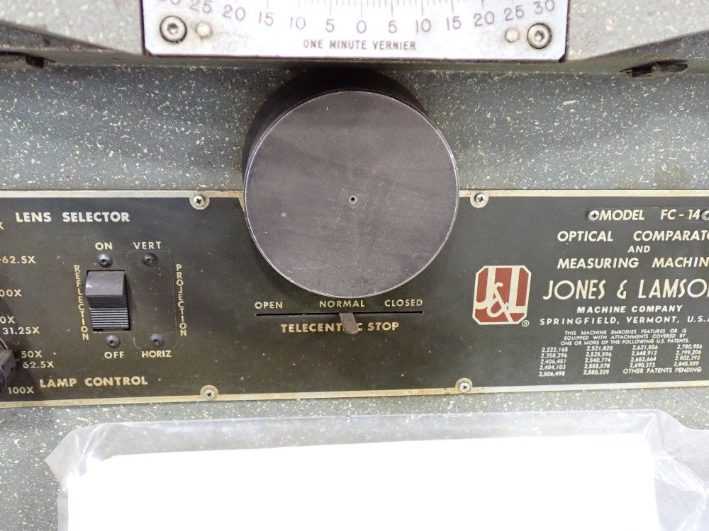 Jones & Lamson Optical Comparator & Measuring Machine - Fc-14