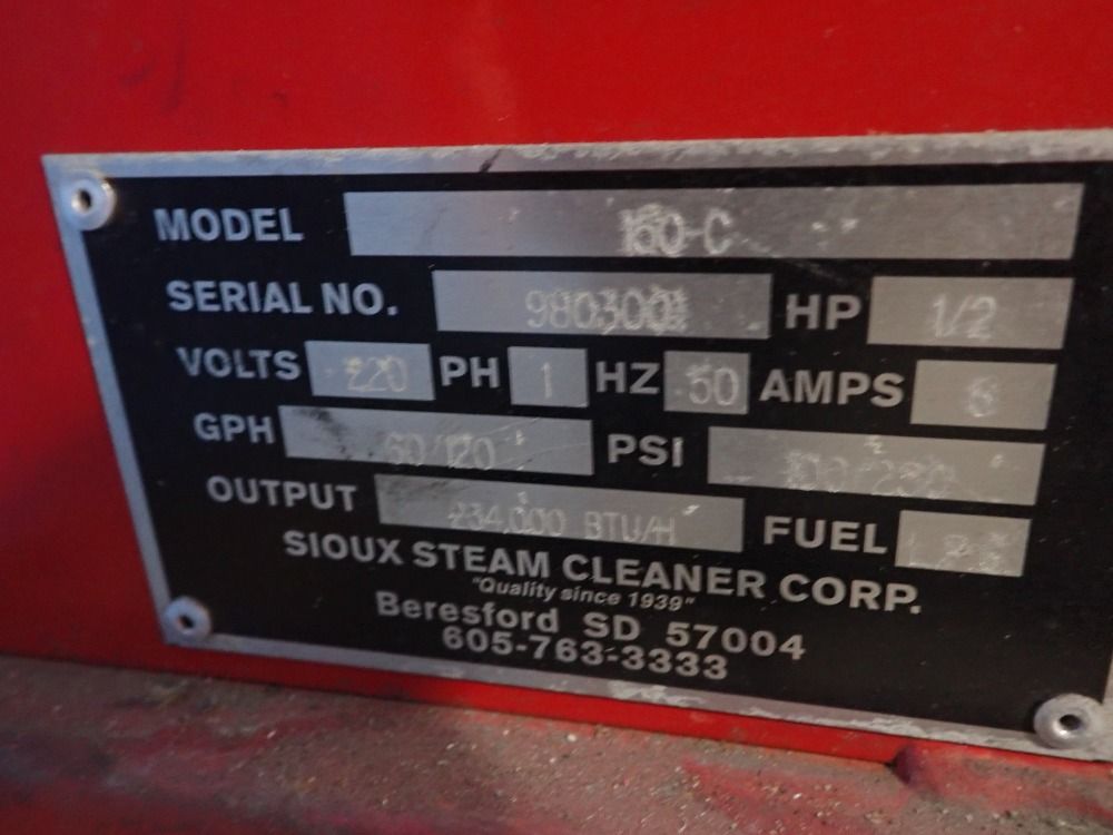 Sioux Steam Cleaner/power Washer