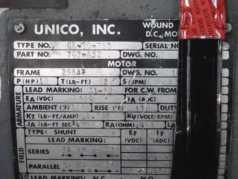 Unico 10 Hp Dc Motorized Blower - Ge-70-750/303-061