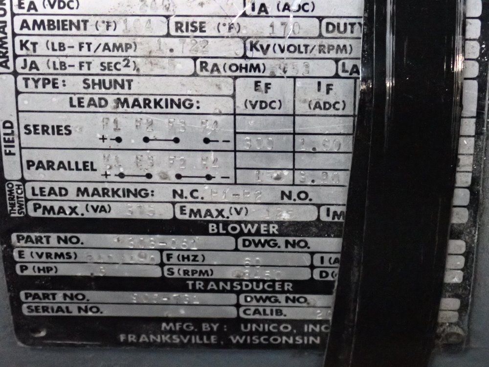 Unico 10 Hp Dc Motorized Blower - Ge-70-750/303-061