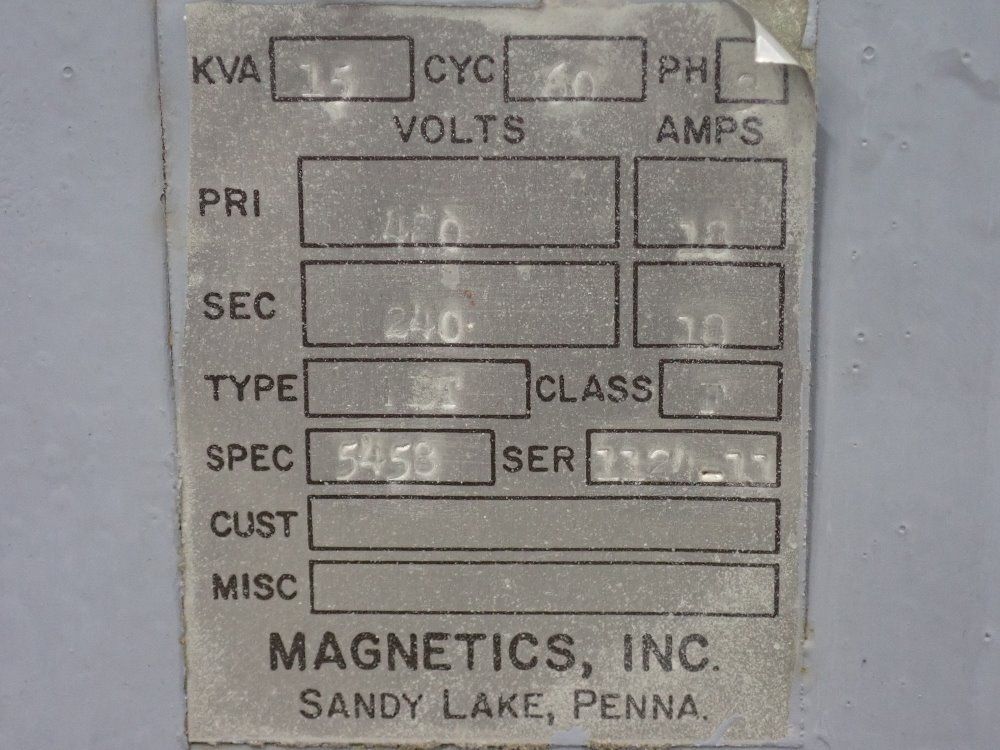 Magnetics Inc. 25 Kva Transformer - 55458
