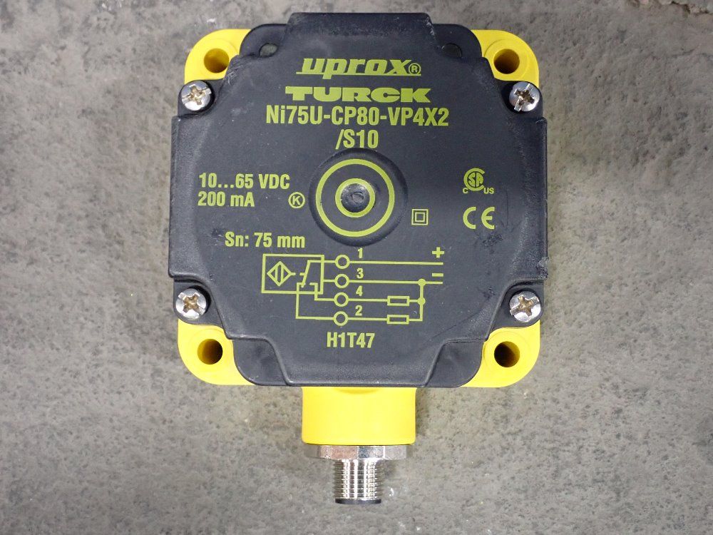 Turck 75mm Inductive Proximity Sensor - Ni75u-cp80-vp4x2