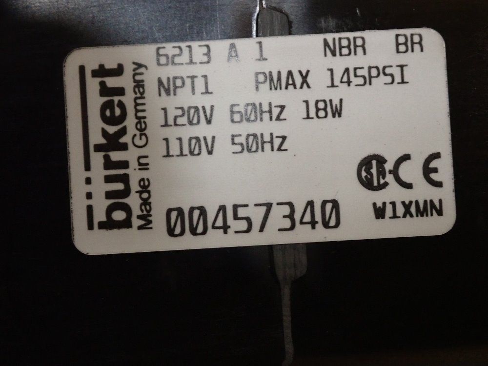 Burkert 145 Psi Solenold Valve - 00457340