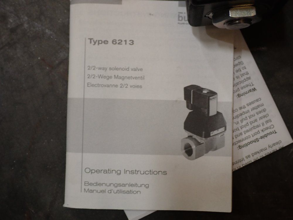 Burkert 145 Psi Solenold Valve - 00457340